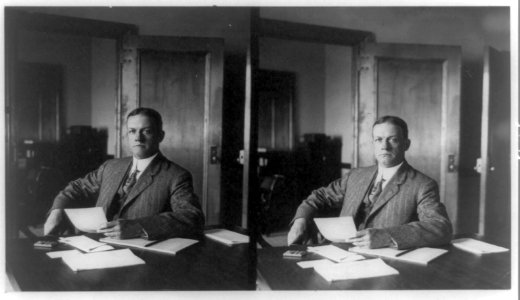 Earl Rogers, half-length portrait, seated at desk LCCN89706167 photo