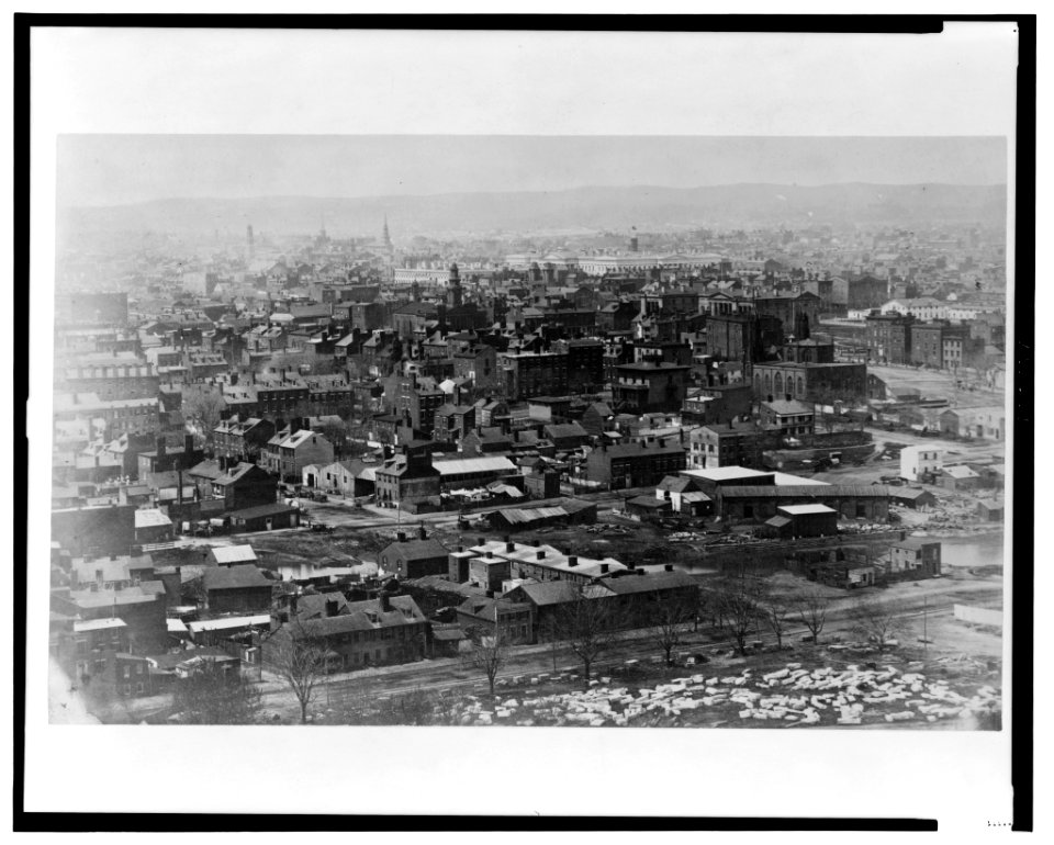 Early photographic view of washington d.c. looking northwest