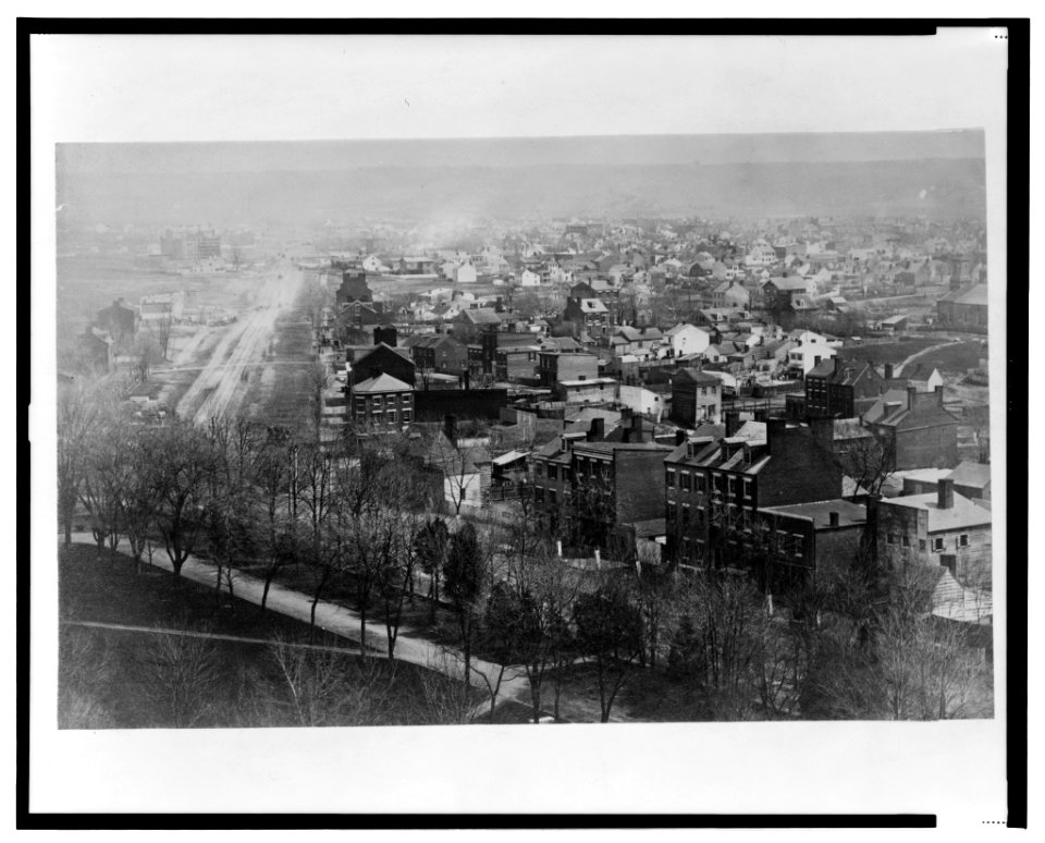 Early photographic view of washington d.c. from the capitol looking southeast 2