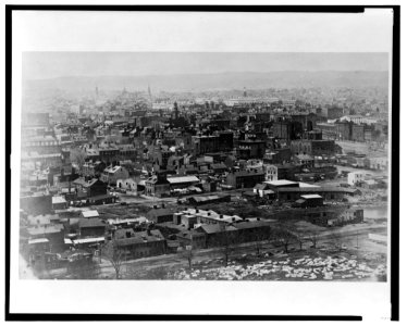 Early photographic view of Washington, D.C. from the Capitol, looking northwest LCCN00653037