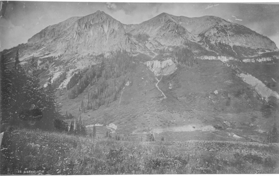 East face of Gothic Mountain, Elk Mountains. Gunnison County, Colorado. - NARA - 517010