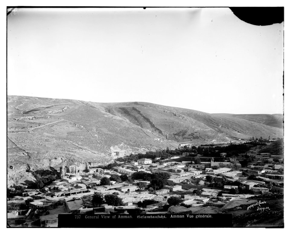 East of Jordan and the Dead Sea. General view of 'Amman LOC matpc.06960