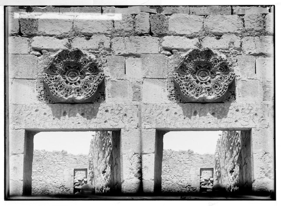 East of the Jordan and Dead Sea. Beautifully carved rosette, Mashita (i.e., Mshatta) LOC matpc.05745