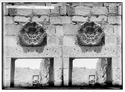 East of the Jordan and Dead Sea. Beautifully carved rosette, Mashita (i.e., Mshatta) LOC matpc.05745