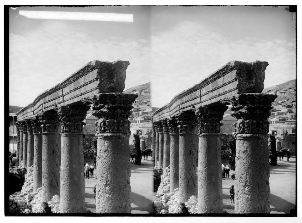 East of the Jordan and Dead Sea. Capitals of the colonnade, Amman LOC matpc.05754
