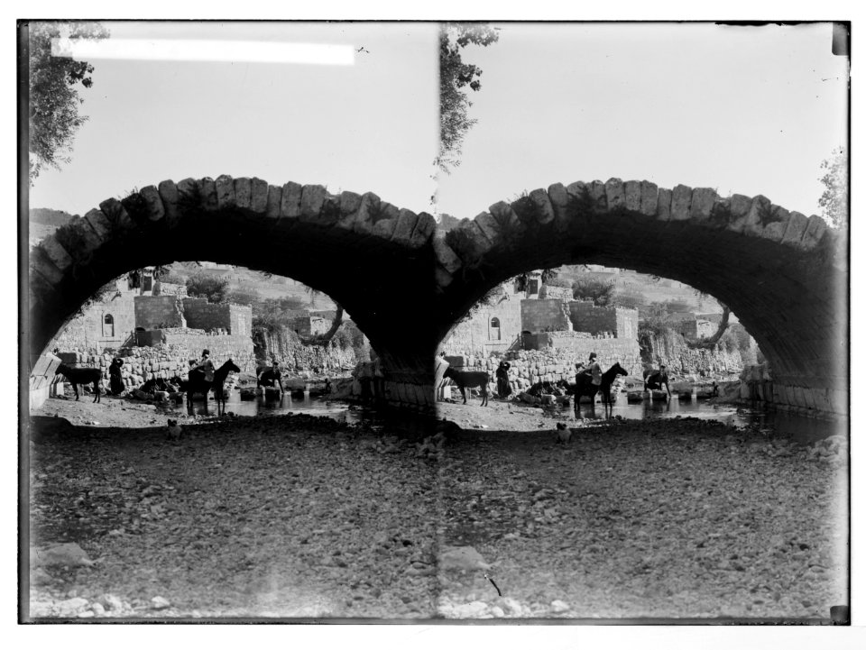 East of the Jordan and Dead Sea. Arch of Roman bridge, Amman LOC matpc.05755