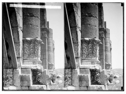 East of the Jordan and Dead Sea. Corinthian capital of triumphal arch (Jerash) LOC matpc.05764
