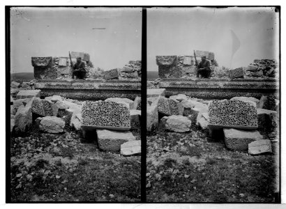 East of the Jordan and Dead Sea. Beautifully carved wall, Mashita (i.e., Mshatta) LOC matpc.05334
