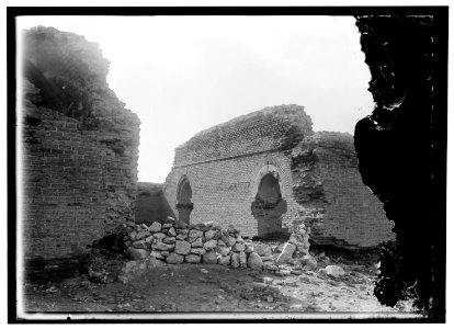 East of the Jordan and Dead Sea. Details of brick wall of Mashita (i.e., Mshatta) LOC matpc.06470