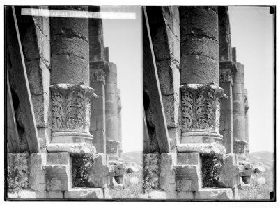 East of the Jordan and Dead Sea. Corinthian capital of triumphal arch (Jerash) LOC matpc.05764