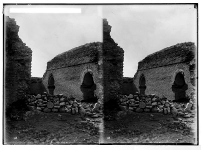 East of the Jordan and Dead Sea. Details of brick wall of Mashita (i.e., Mshatta) LOC matpc.05749