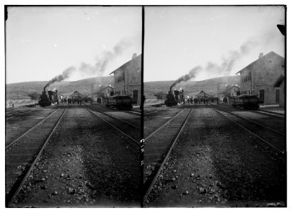 East of the Jordan and Dead Sea. Railway station at Amman LOC matpc.05339