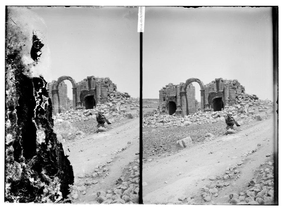 East of the Jordan and Dead Sea. Triumphal gate from the south (Jerash) LOC matpc.06500