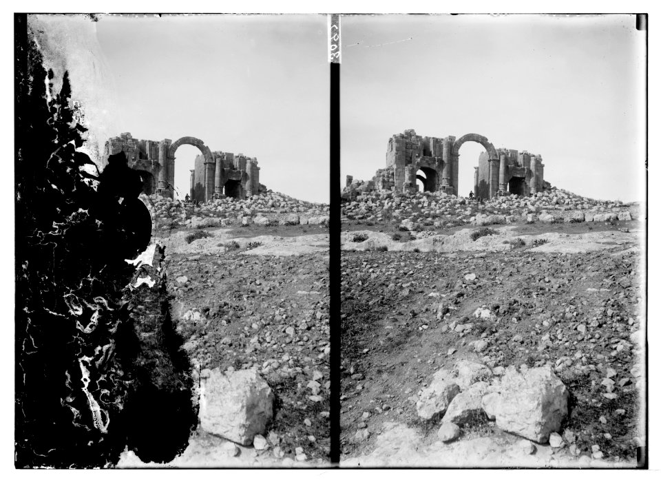 East of the Jordan and Dead Sea. Triumphal gate from the south (Jerash) LOC matpc.06501