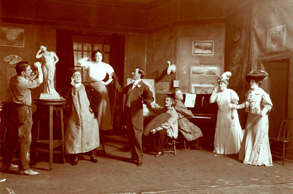 A scene from Act I of The Genius (SAYRE 12098)