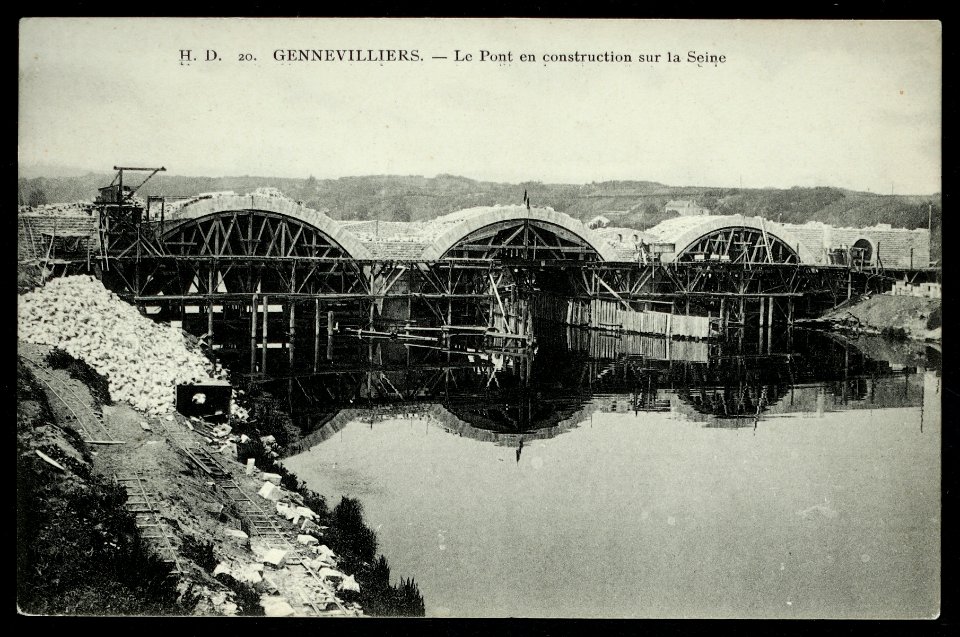 Gennevilliers.Pont en construction