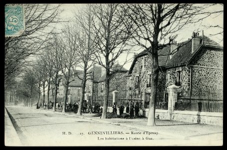 Gennevilliers.Route d'Epinay.Habitations usine à gaz