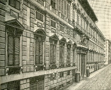 Genova Palazzo Reale xilografia