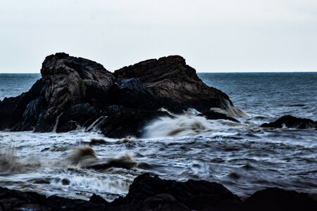Rock sea weather photo