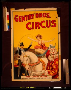 Gentry Bros. circus Miss Louise Hilton, the greatest rider the world has ever known - - National Ptg & Eng. Co., Chicago, New York & St. Louis. LCCN2002695275