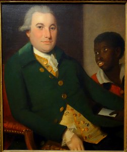 Gentleman with Attendant by Ralph Earl, c. 1785-1788, oil on canvas - New Britain Museum of American Art - DSC09171 photo
