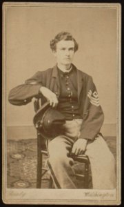 Geo. B. Field, three-quarter length studio portrait, sitting in chair, facing slightly right, wearing military uniform) - Brady, Washington LCCN91481011