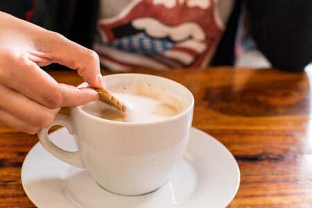 Hot espresso cappuccino