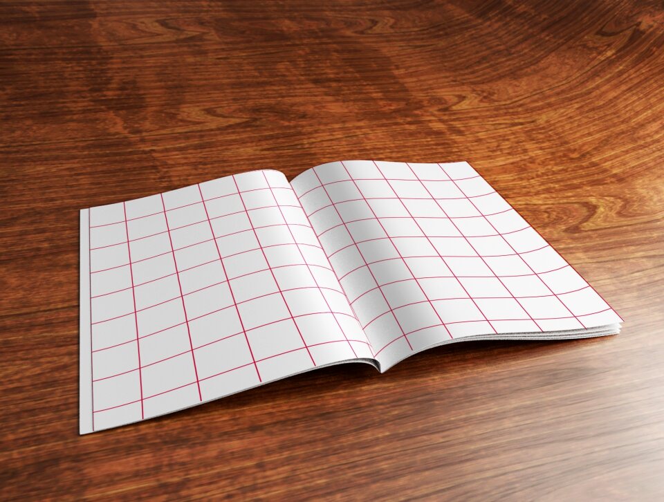 Paper education mockup magazine