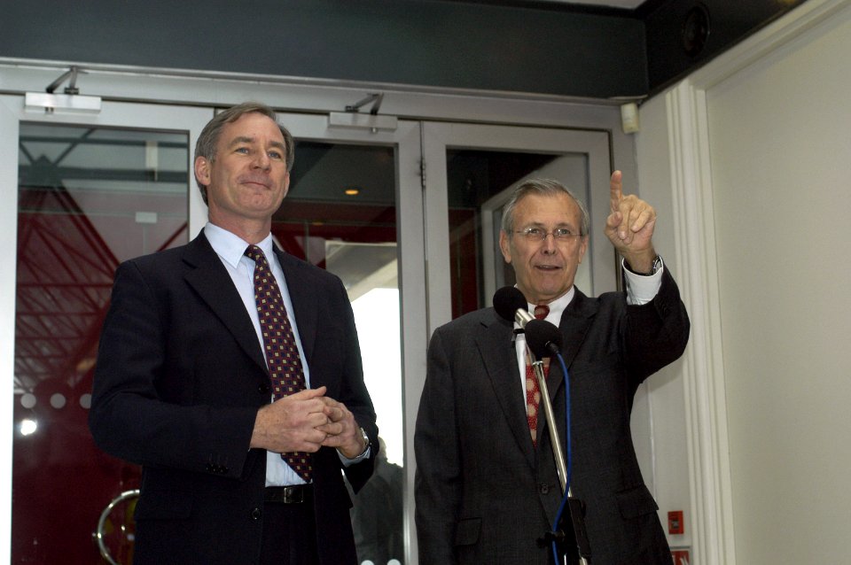 Geoffrey Hoon with Donald Rumsfeld