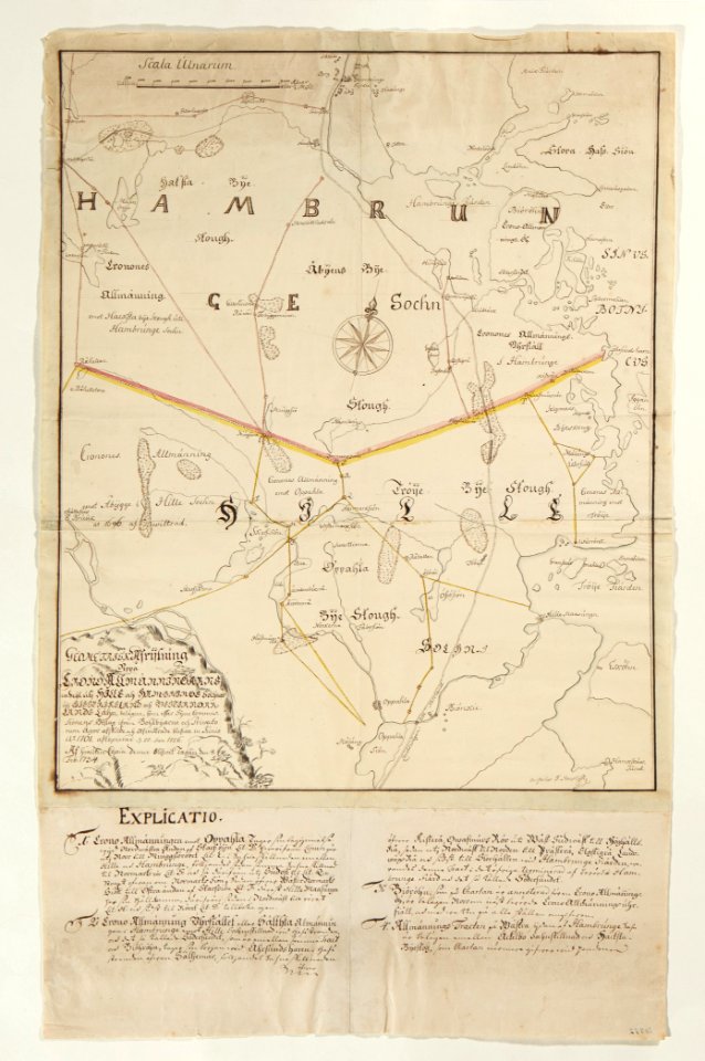 Geometrisk karta över Hambrånge och Hille socknar Gästrikland, 1701-1734 - Skoklosters slott - 97973