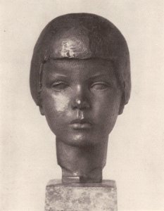 Georg Kolbe - Kinderbüste. Bronze