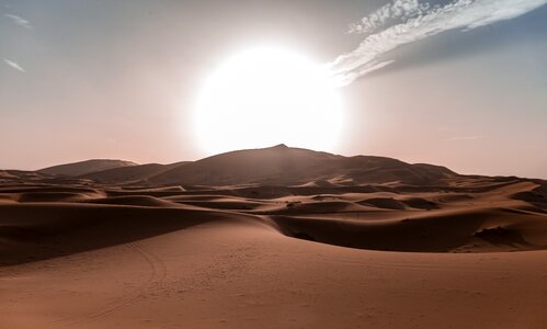 Desert sun clouds photo