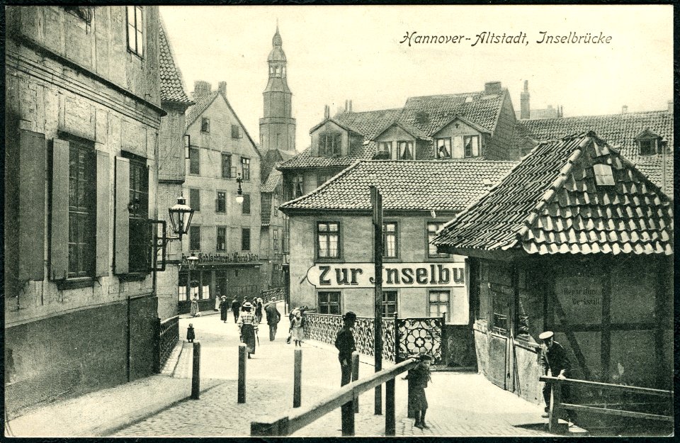 Georg Kugelmann PC 0446 Hannover-Altstadt, Inselbrücke 1907, Bildseite