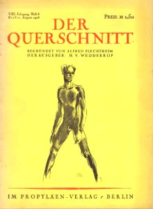 Georg Kolbe - Der Querschnitt, August 1928