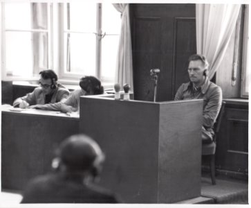 Georg Rammler testifying during the Pohl Trial