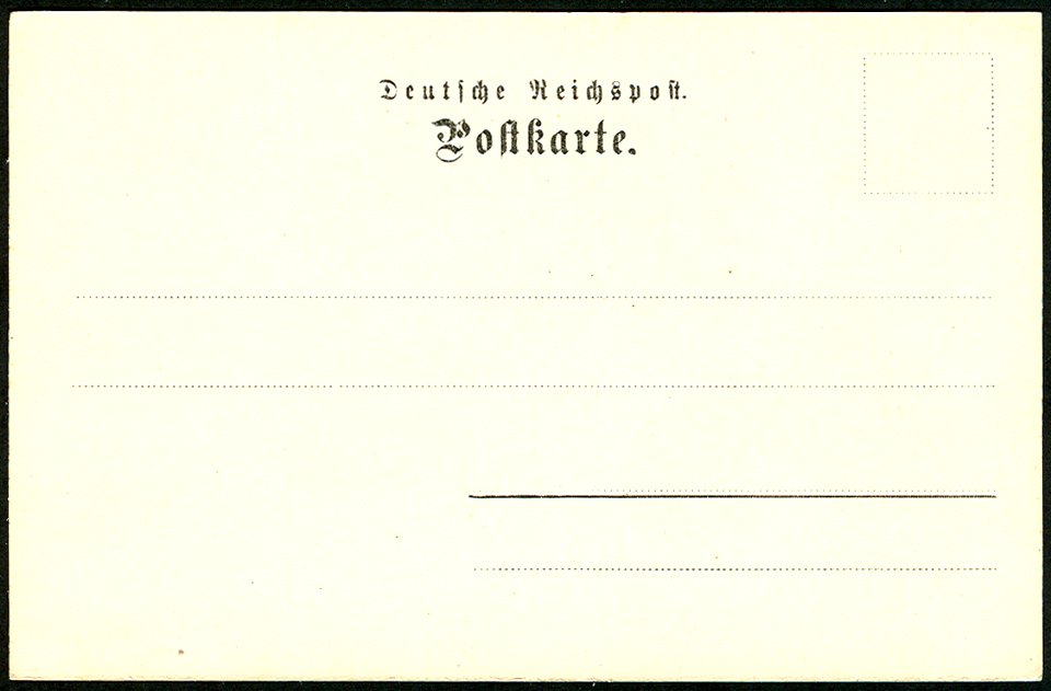 Georg Kugelmann PC 0208 Hannover. Friederikenbrücke. Friedrichstraße. Adressseite Deutsche Reichspost. Postkarte. Ungeteilte Adressseite