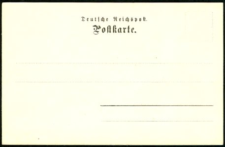 Georg Kugelmann PC 0208 Hannover. Friederikenbrücke. Friedrichstraße. Adressseite Deutsche Reichspost. Postkarte. Ungeteilte Adressseite