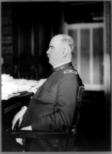 George B. Davis, half-length portrait, seated at desk, left profile, in uniform LCCN89715774