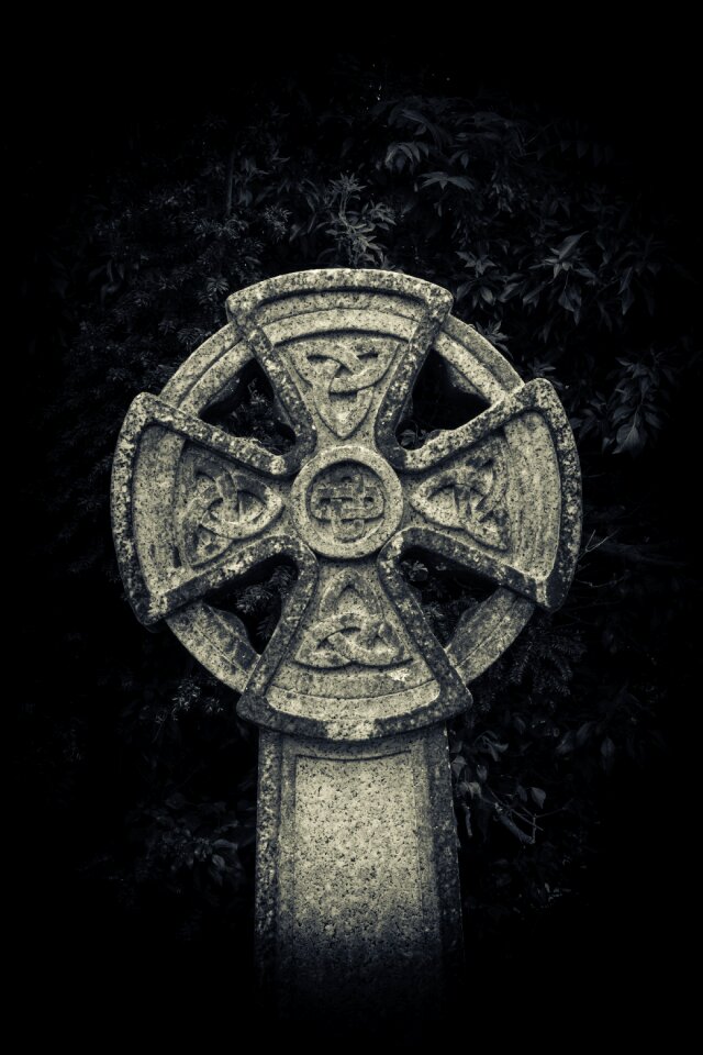 Graveyard celtic stone