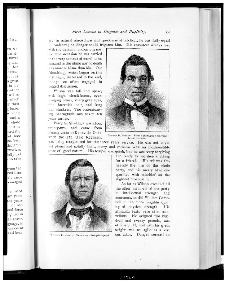 George D. Wilson, from a photograph ten years before the war William Campbell, from a war-time photograph. LCCN93504394