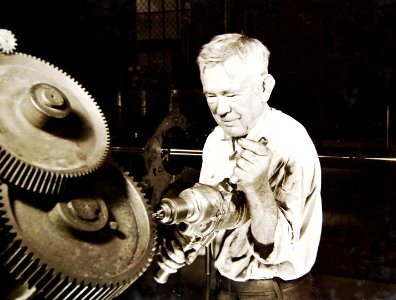 George Cardy servicing a marine engine, Jacksonville, Florida, April 1942 (27162756570)
