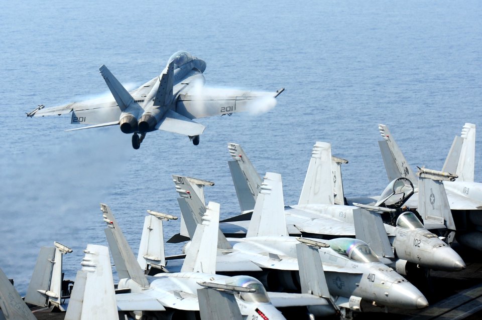 George H.W. Bush is supporting maritime security operations and theater security cooperation efforts in the U.S. 5th Fleet area of responsibility. 140816-N-MW819-090