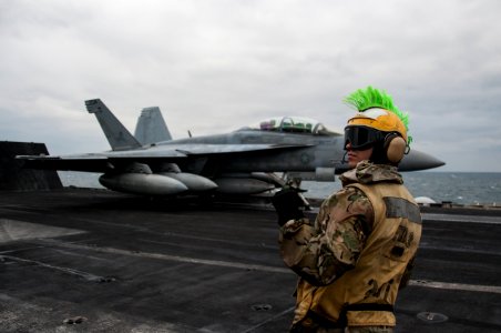 George H.W. Bush is supporting maritime security operations and theater security cooperation efforts in the US 5th Fleet area of responsibility 141114-N-MW819-048