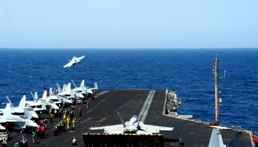 George H.W. Bush supports maritime security operations and theater security cooperation efforts in the US 5th Fleet area of responsibility 140911-N-CZ979-012