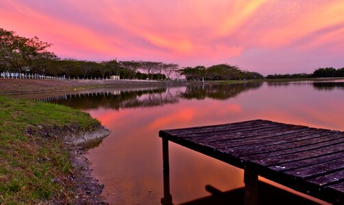 Sunset panoramic dock