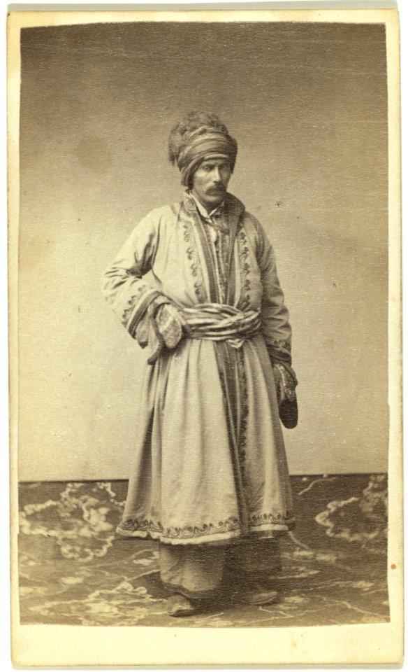 George Kennan, full-length portrait in traditional costume of unidentified Russian ethnic group, facing slightly right LCCN99615665