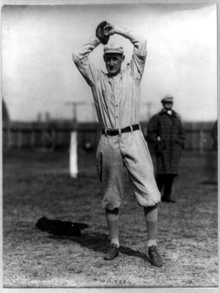 George Leroy Hooks Wiltse, of the New York (NL) baseball team, winding up for pitch LCCN89714127
