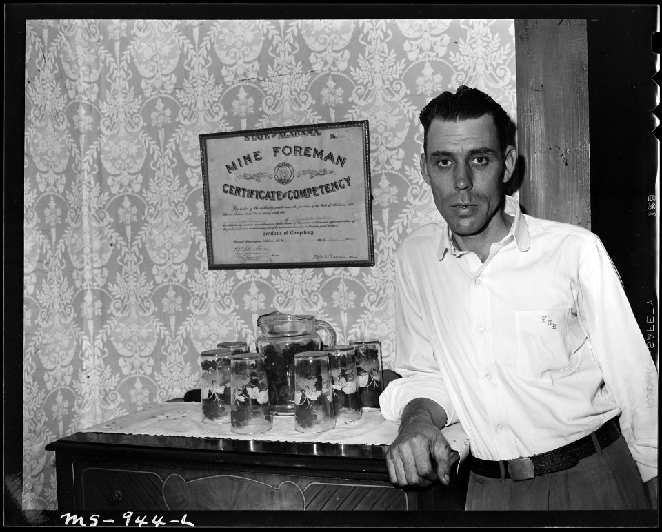 George Marquis, foreman, at this mine. He expects to change jobs soon. Adams, Rowe & Norman Inc., Adamsville... - NARA - 540617