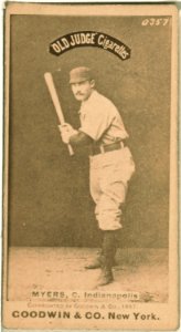 George Myers, Indianapolis Hoosiers, baseball card portrait LCCN2007686551