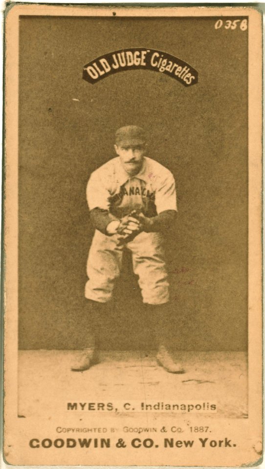 George Myers, Indianapolis Hoosiers, baseball card portrait LCCN2007686552